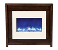 Amantii Zero Clearance 30" Electric Fireplace-32" x 26" Black Glass Surround