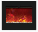 Amantii Electric Fireplace 30" Zero Clearance FLUSHMT Unit-32" x 26" Black Glass Surround