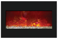 Amantii Electric Fireplace 33" Zero Clearance 36" x 24" Black Glass Surround
