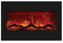 Amantii Electric Fireplace 33" Zero Clearance 36" x 24" Black Glass Surround