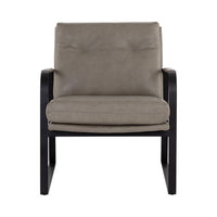 Sunpan Sterling Lounge Chair Missouri Mahogany Leather / Missouri Stone Leather