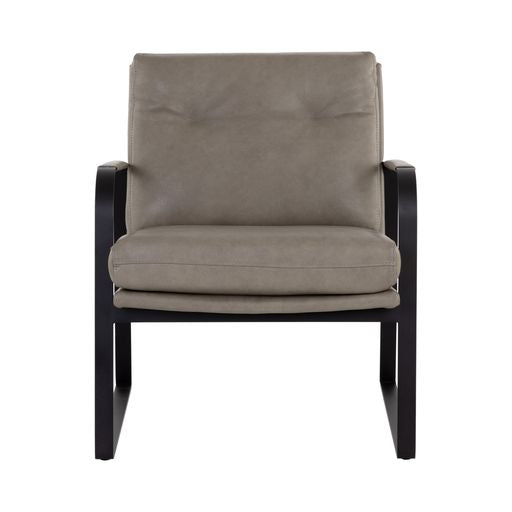 Sunpan Sterling Lounge Chair Missouri Mahogany Leather / Missouri Stone Leather