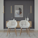 International Home Miami Amazonia 2-Piece Chairs Set | Eucalyptus Wood | Ideal for Indoors