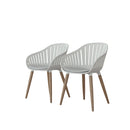 International Home Miami Amazonia 2-Piece Chairs Set | Eucalyptus Wood | Ideal for Indoors