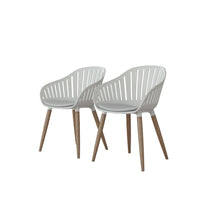 International Home Miami Amazonia 2-Piece Chairs Set | Eucalyptus Wood | Ideal for Indoors