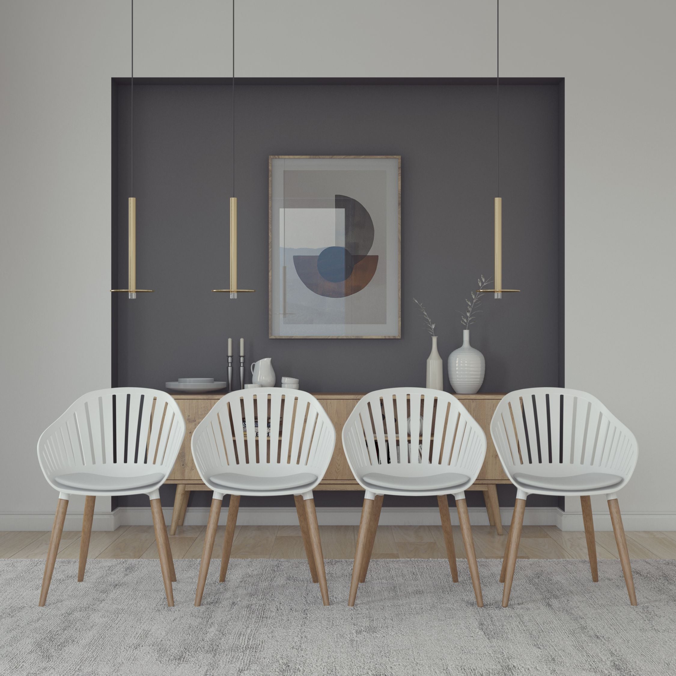 International Home Miami Amazonia 4-Piece Chairs Set | Ideal for Indoors
