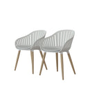 International Home Miami Amazonia 2-Piece Chairs Set | Teak Finish | Ideal for Indoors