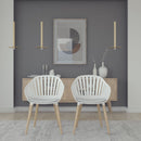 International Home Miami Amazonia 2-Piece Chairs Set | Teak Finish | Ideal for Indoors