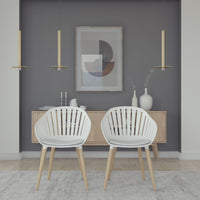 International Home Miami Amazonia 2-Piece Chairs Set | Teak Finish | Ideal for Indoors