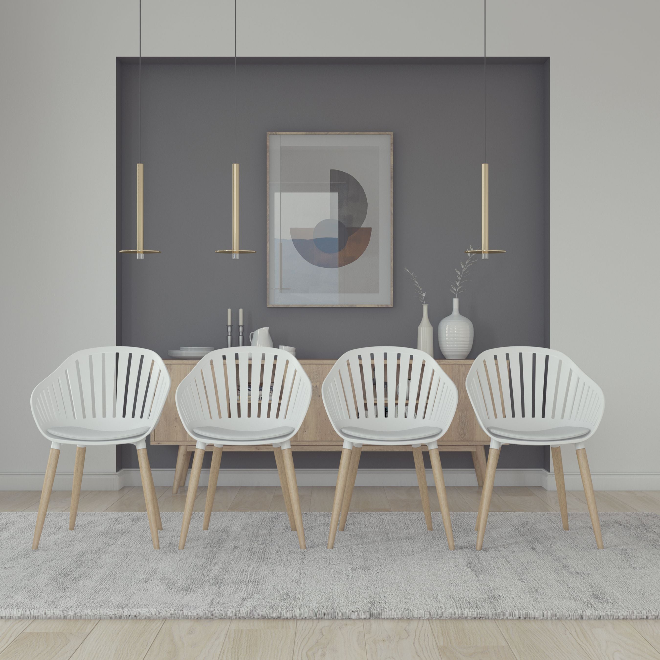International Home Miami Amazonia 4-Piece Chairs Set | Ideal for Indoors