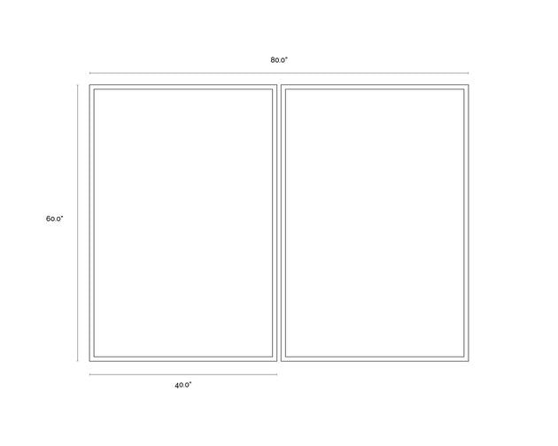 Sunpan Gold Abyss (set of 2) - 40" x 60" - Gold Floater Frame