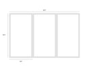 Sunpan Boxed In (set of 3) - 30" x 60" - Black Floater Frame
