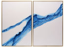 Sunpan Fluidity (set of 2) - 40" x 60" - Gold Floater Frame