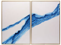 Sunpan Fluidity (set of 2) - 40" x 60" - Gold Floater Frame