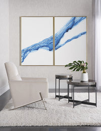 Sunpan Fluidity (set of 2) - 40" x 60" - Gold Floater Frame