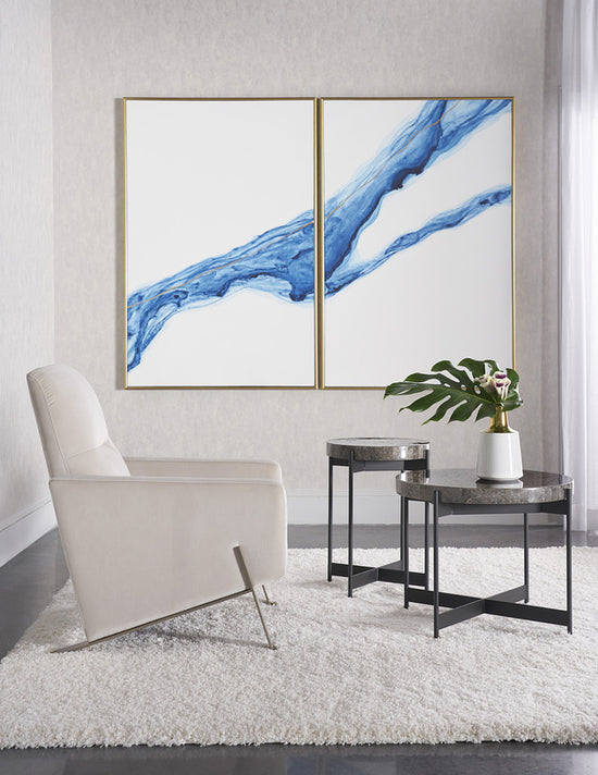Sunpan Fluidity (set of 2) - 40" x 60" - Gold Floater Frame