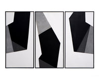 Sunpan Geo Forms (set of 3) - 30" x 60" - Black Floater Frame