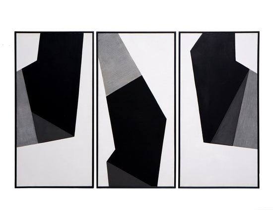 Sunpan Geo Forms (set of 3) - 30" x 60" - Black Floater Frame
