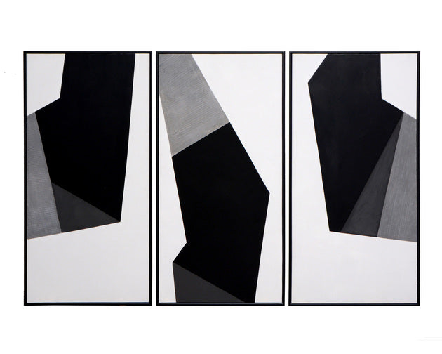 Sunpan Geo Forms (set of 3) - 30" x 60" - Black Floater Frame