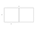 Sunpan Double Cross (set of 2) - 48" x 48" - Black Floater Frame