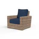 Sunset West Havana Club Chair in Canvas with Self Welt