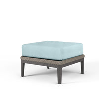 Sunset West Marbella Aluminum Ottoman with Cushions