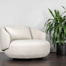 Sunpan Walsh Swivel Lounge Chair in Effie Linen