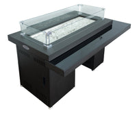 AZ Patio Heaters Two Tiered Firepit in Black Mocha - Covered / No Cover