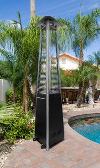 AZ Patio Heaters Commercial Glass Tube Patio Heater in Hammered Silver / Bronze / Black