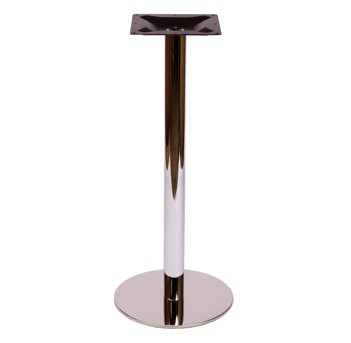 BFM Seating Adele Table Base Chrome 17.7"/24" Round - Dining/Bar Height - 3" Column