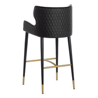 Sunpan Gianni Barstool - Dillon Cream-Dillon Thunder / Dillon Stratus-Dillon Black