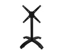 BFM Seating Bali Folding Table Base - Weighted Cast Aluminum - Powder Coated Black