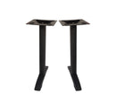 BFM Seating Bali End Base - Set of 2 - Stainless Steel Columns - Powder Coated Black