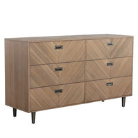 Sunpan Greyson Dresser in Smoke / Light Acacia