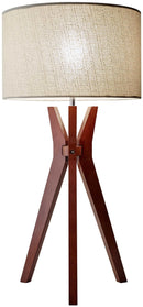 Adesso Bedford Shelf Floor Lamp - Walnut