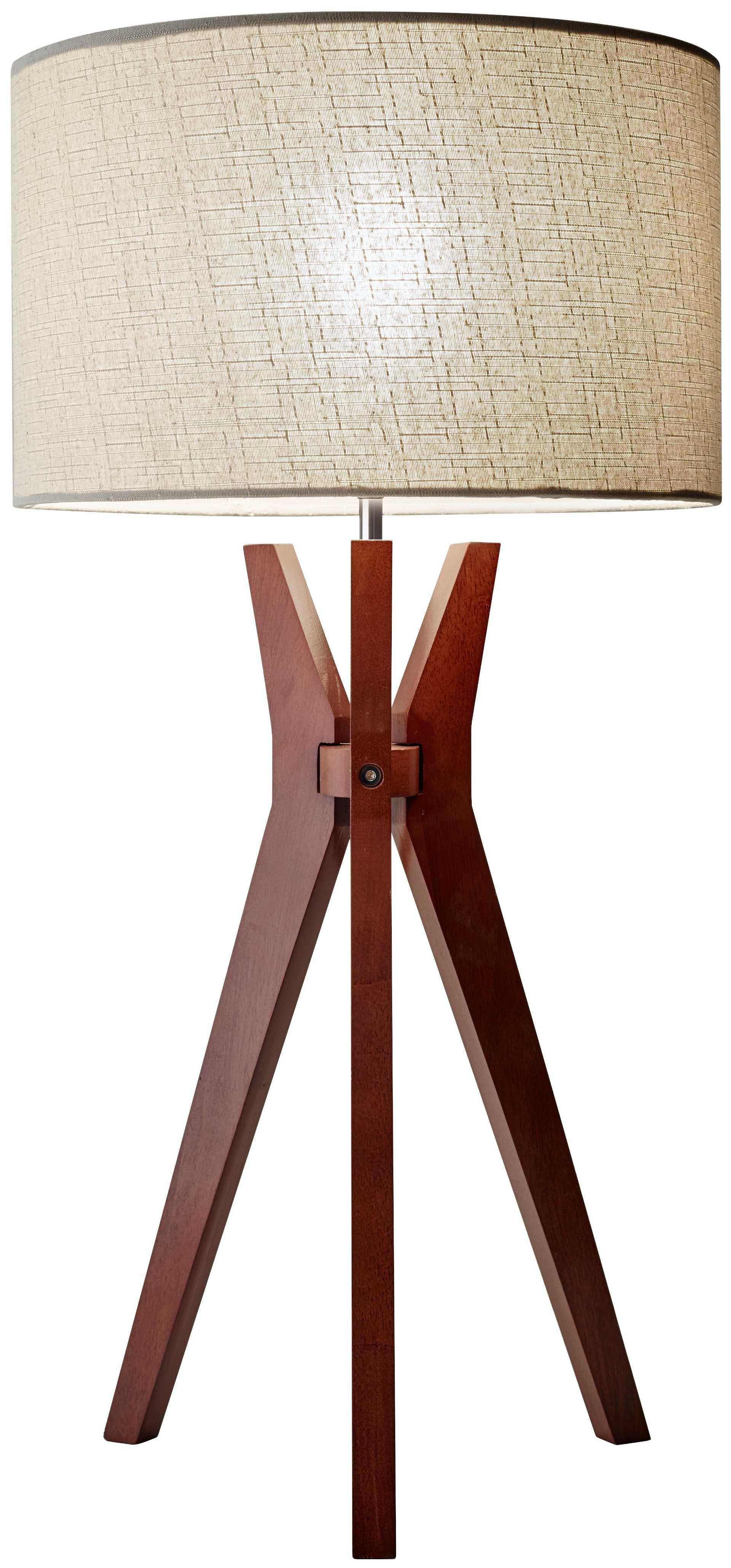 Adesso Bedford Shelf Floor Lamp - Walnut