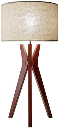 Adesso Bedford Shelf Floor Lamp - Walnut
