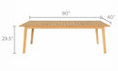 Royal Teak Admiral Dining Table 40x90