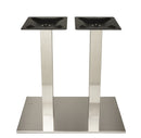 BFM Seating Elite Rectangle Table base 304 Stainless Steel Double Square Columns