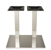 BFM Seating Elite Rectangle Table base 304 Stainless Steel Double Square Columns