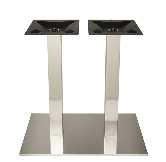BFM Seating Elite Rectangle Table base 304 Stainless Steel Double Square Columns