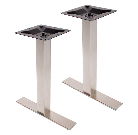 BFM Seating Elite End Base - Set of Two - 304 Stainless Steel