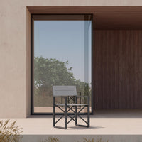 Azzurro Living Amalfi Director's Chair in Charcoal/White - Set of 4