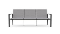 Azzurro Living Amalfi 3 Seat Sofa in Charcoal/Whte