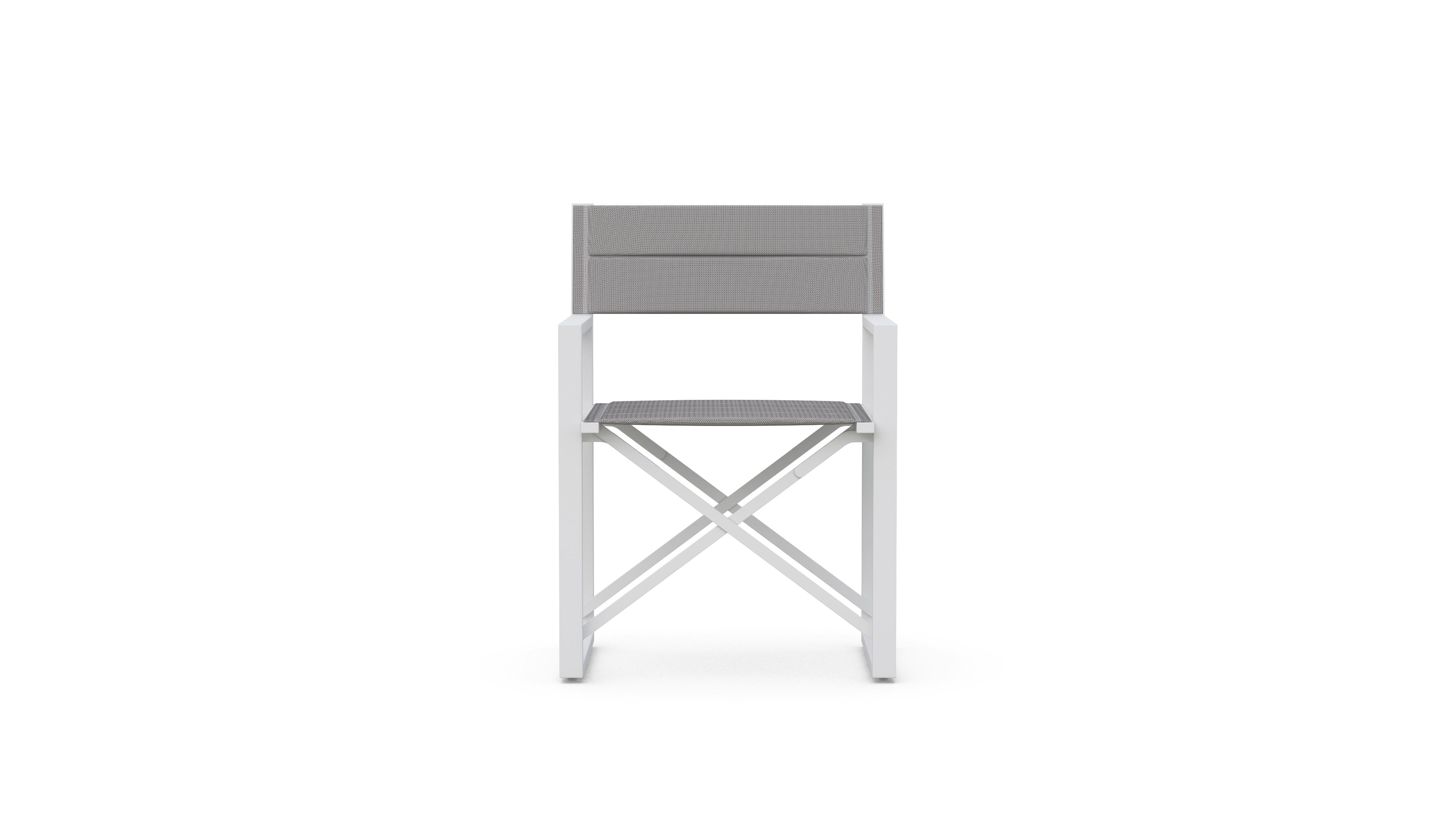Azzurro Living Amalfi Director's Chair in Charcoal/White - Set of 4
