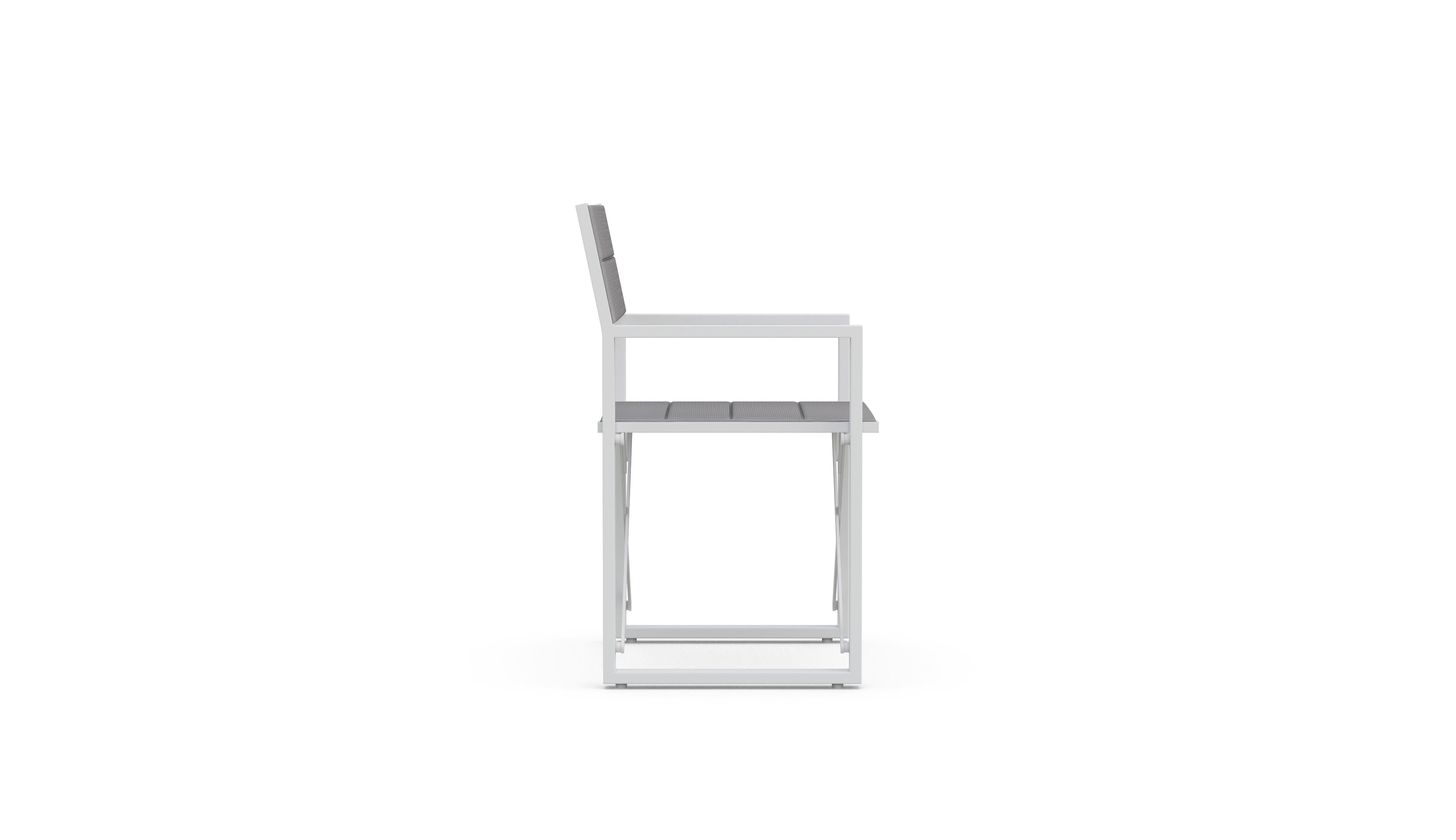 Azzurro Living Amalfi Director's Chair in Charcoal/White - Set of 4