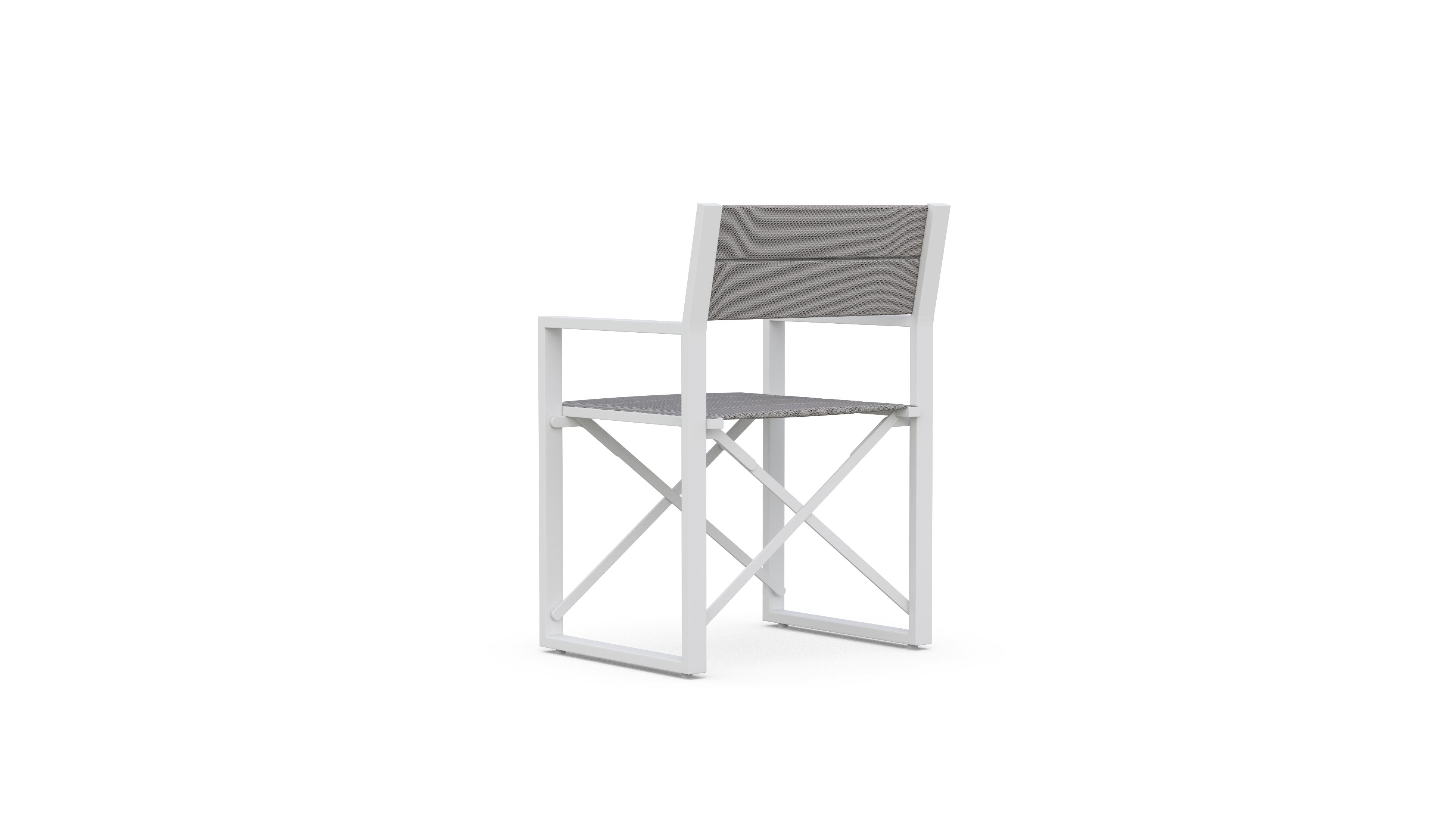 Azzurro Living Amalfi Director's Chair in Charcoal/White - Set of 4