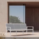 Azzurro Living Amalfi 3 Seat Sofa in Charcoal/Whte