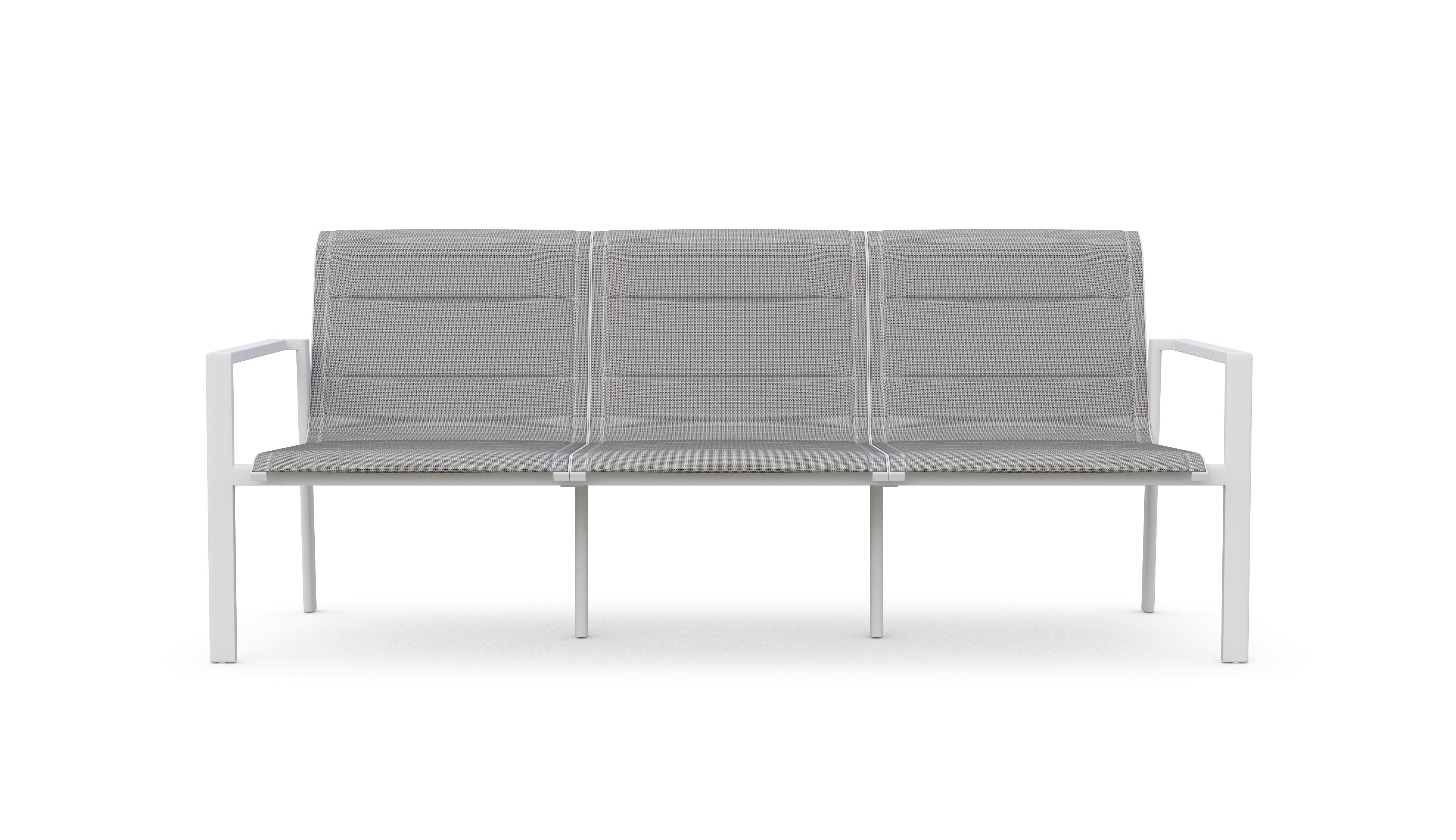 Azzurro Living Amalfi 3 Seat Sofa in Charcoal/Whte