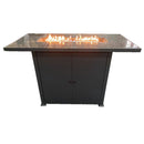 AZ Patio Heaters Rectangular Bar Height Granite Top Fire Pit with Wind Screen